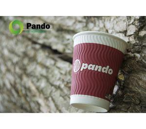 뜨거운 음료를위한 관례에 의하여 인쇄되는 잔물결 종이컵