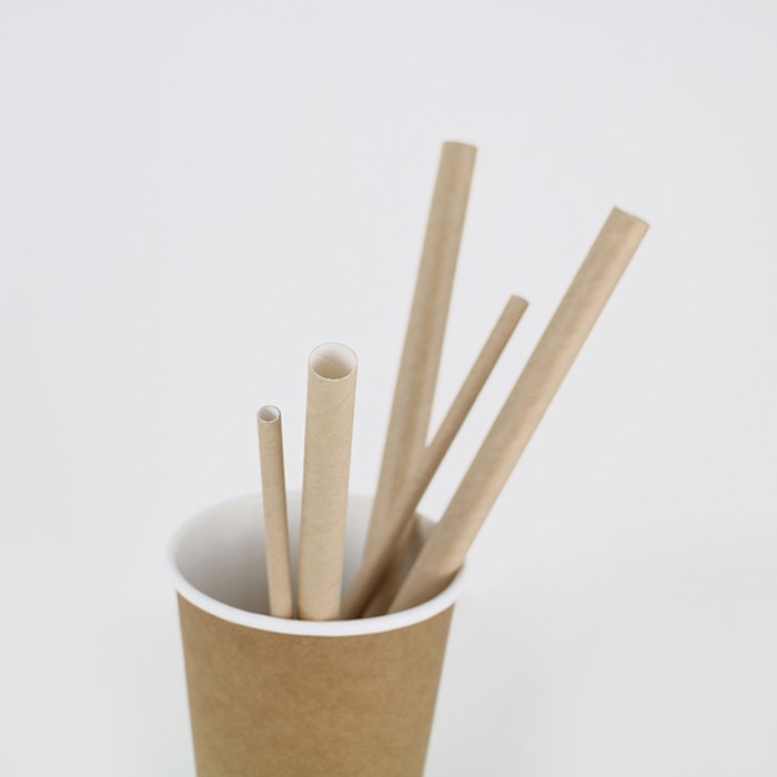 kraft paper straws with cup